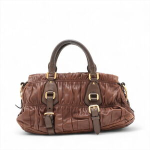 Prada Nappa satchel bag Brown brown Gaufre leather